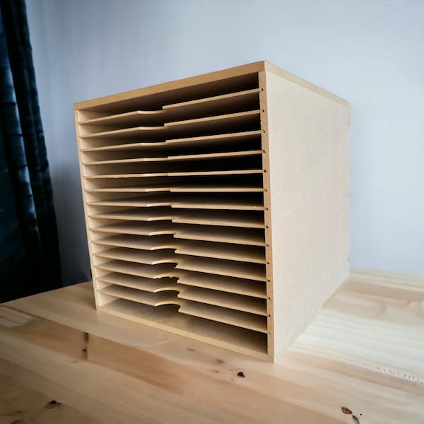 Card Stock Paper Storage box for 12" x 12" 15 Shelves
