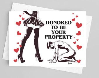 Carte d'amour dominatrice pour maîtresse