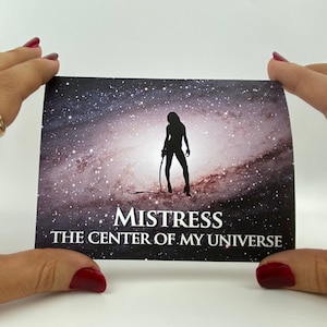 Femdom Funny Card, Mistress Slave Custom Message Card, Submissive Male