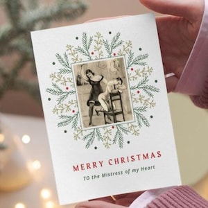 Femdom Weihnachtskarte für Mistress, Domme, Dominatrix, Custom Message Card