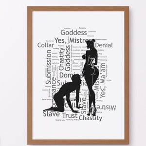 Femdom Art Print,  Female Supremacy, Feminist Art Poster