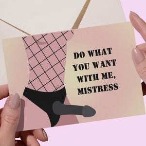 Carte dominatrice pour maîtresse Dominatrix, Strapon, PegginTheme