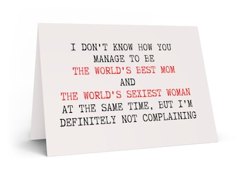 Mother's Day Sexy Funny Card, Love Card for Wife