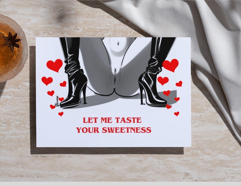 Femdom Valentine's Day Card Body worship pussy worship face sitting oral service oral slave