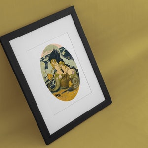 Lesbian Mermain Erotic poster art print