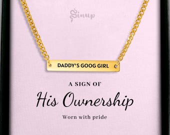 Good Girl Necklace, Submissive Jewelry BDSM Gift, Master Slave Collaring
