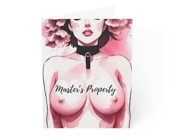 BDSM Card, Anniversary Greeting Card for Master, Daddy Dom