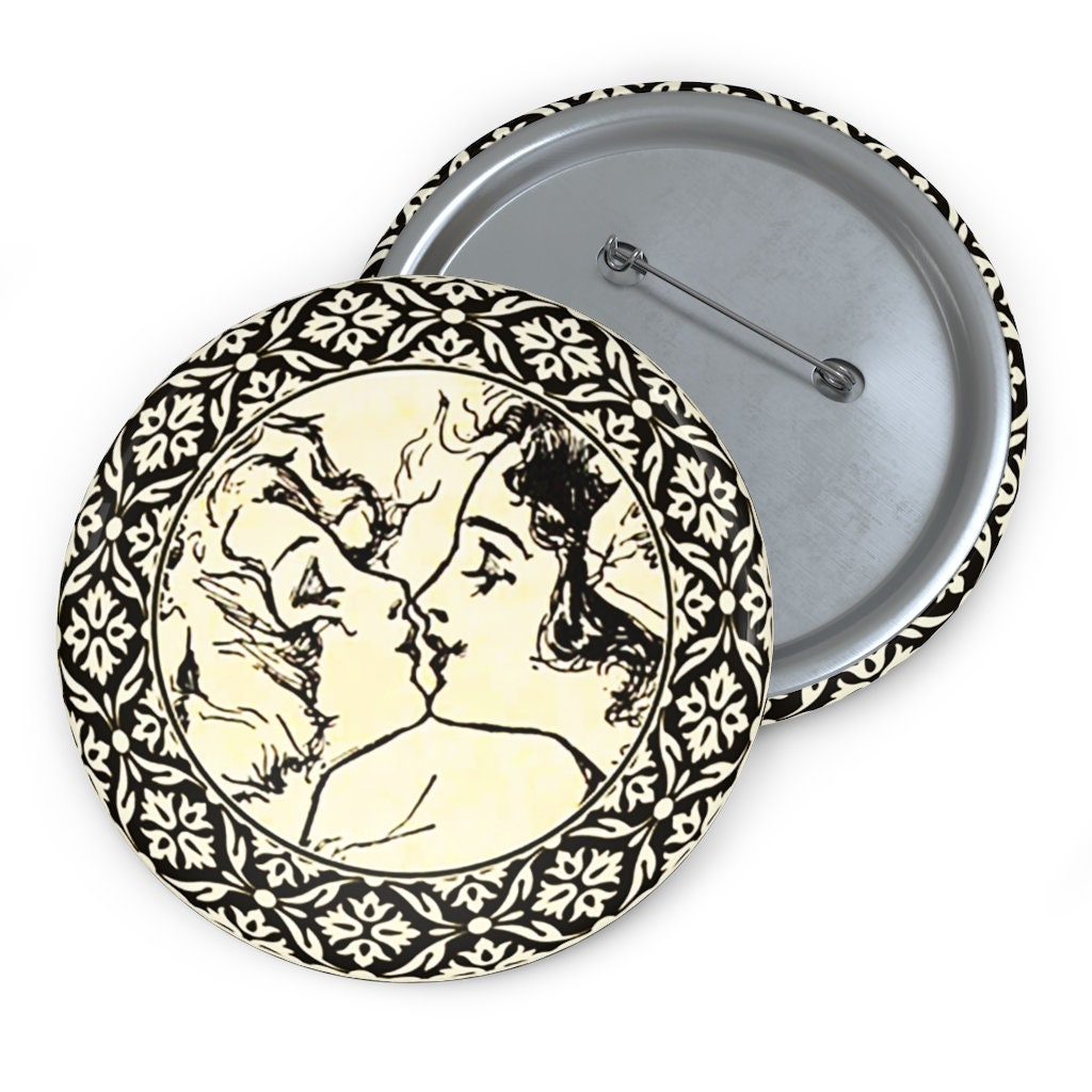 Lesbian Lovers Kissing Pin Vintage Pin For Lesbian Partner Etsy
