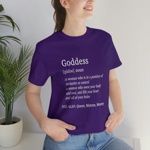 Funny Femdom Shirt, Goddess Dictionary Definition
