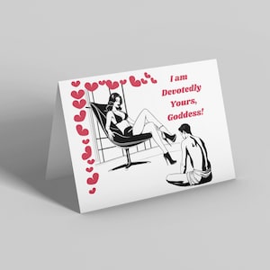 Tarjeta de amor de femdom para ama