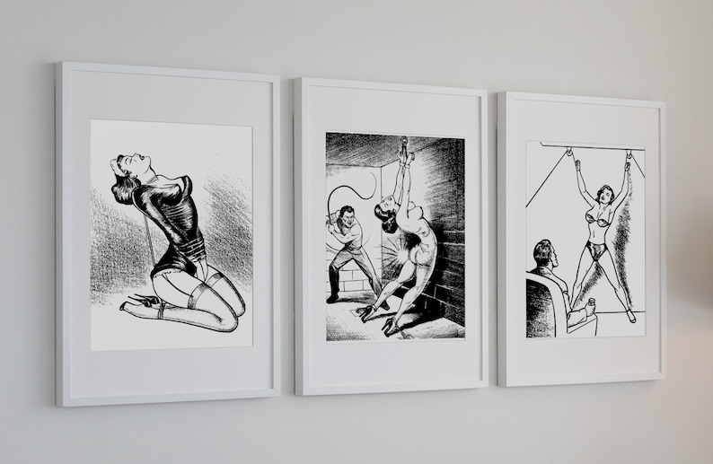 BDSM Vintage Art Master Slave Posters dungeon wall decor