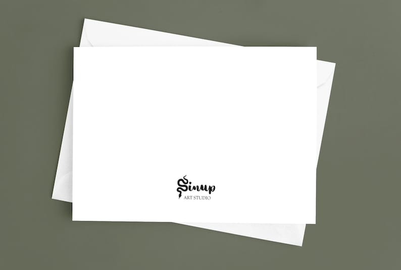 May include: A white card with a black and white logo that says "Sinup Art Studio".