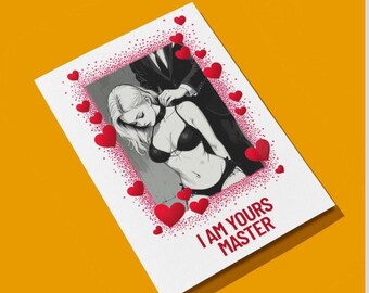 Carte BDSM, carte de voeux d'anniversaire pour maître, papa dom