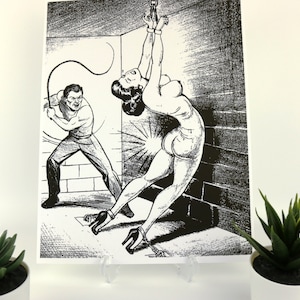 BDSM Vintage Art Master Slave Posters dungeon wall decor