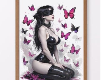 Impression d'art BDSM, affiche moderne coquine