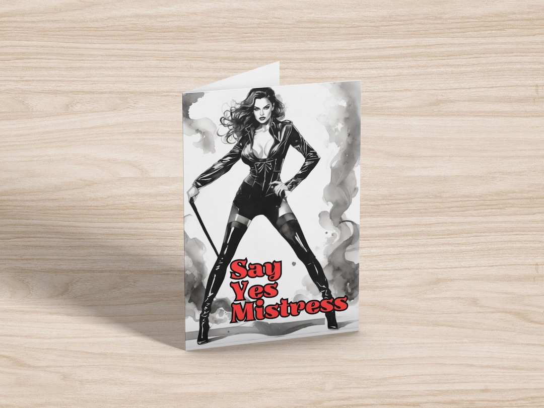 Femdom Love Card, BDSM Greeting Card for Mistress or Submissive Man or