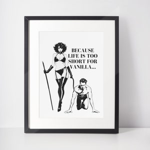 Femdom Art Print,  Sexy Female Supremacy Poster