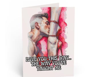 Femdom Foot Worship Fetish Kink Greeting Card, Mistress Slave Kink