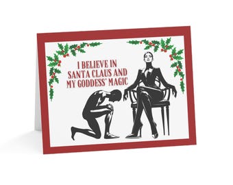 Femdom Christmas Card for Mistress, Domme Dominatrix Gift