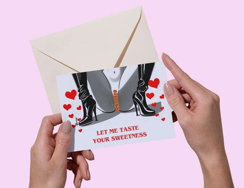 Femdom Valentine's Day Card Body worship pussy worship face sitting oral service oral slave