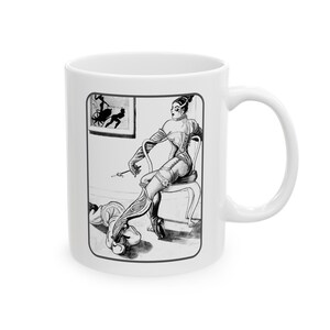 Femdom Mug, Gift for Mistress Domme or Submissive Man , Trampling Foot Fetich Kink