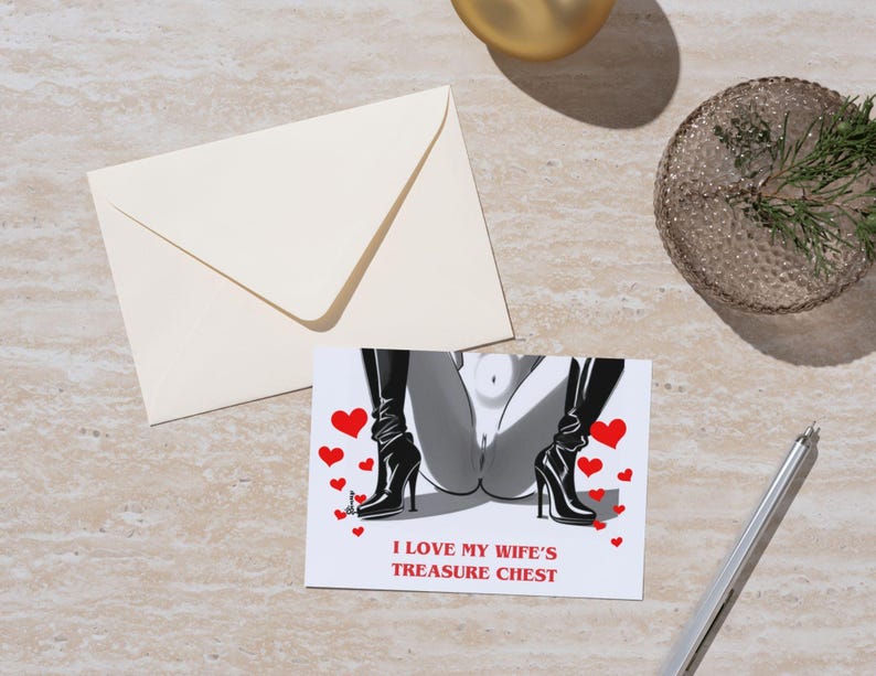 Femdom Valentine's Day Card Body worship pussy worship face sitting oral service oral slave