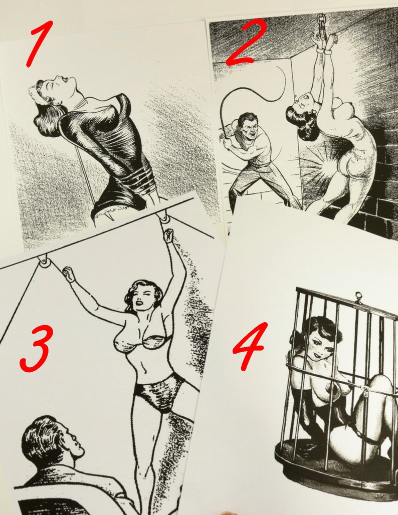 BDSM Vintage Art Master Slave Posters dungeon wall decor