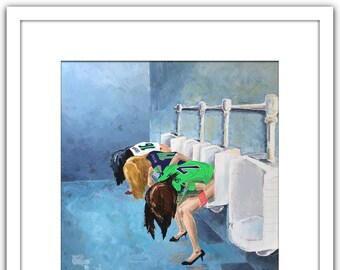 Seattle Seahawks 2024 Edition " Ladies Line Was Too Long" White Frame