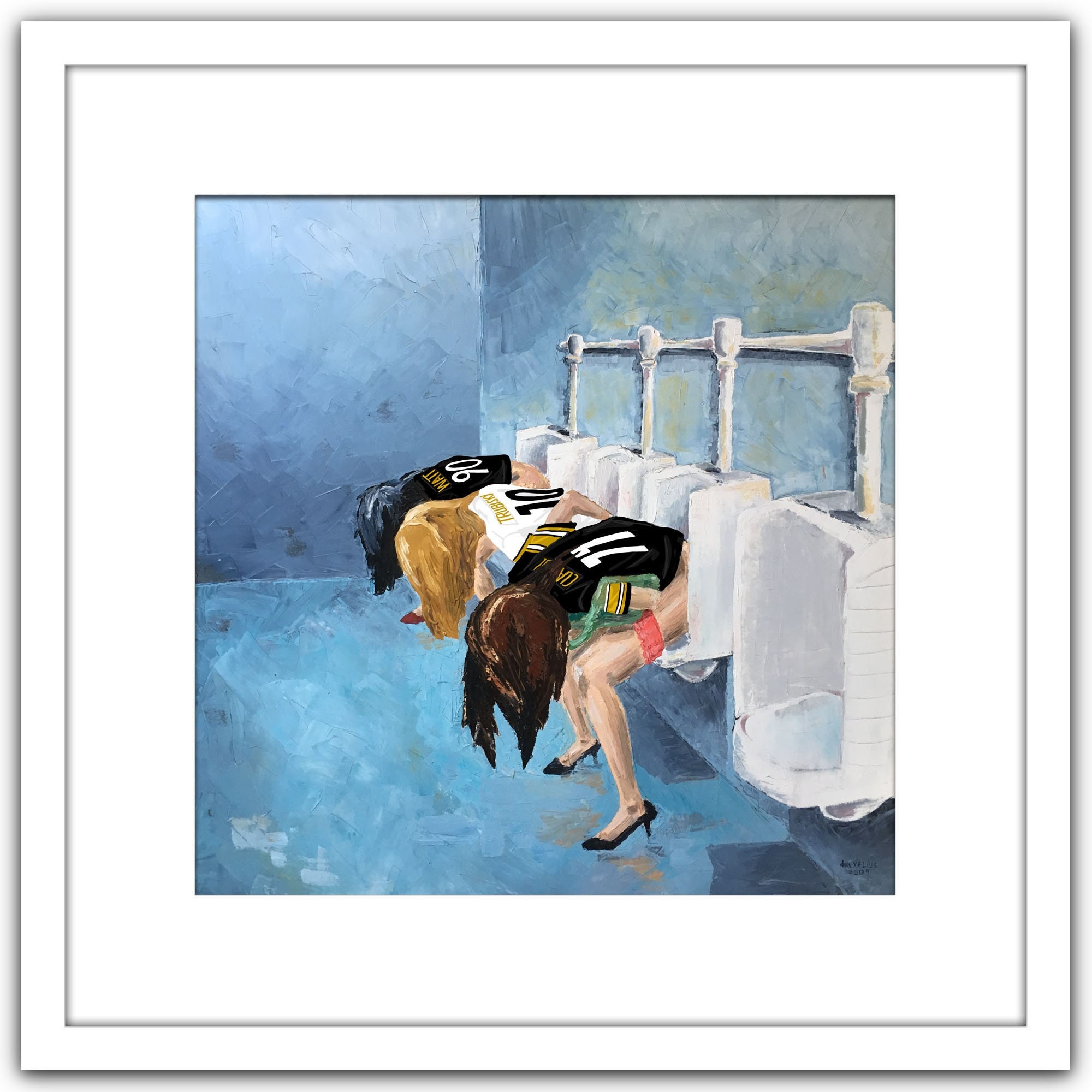Pittsburgh Steelers Edition " Ladies Line Was Too Long" - White Frame