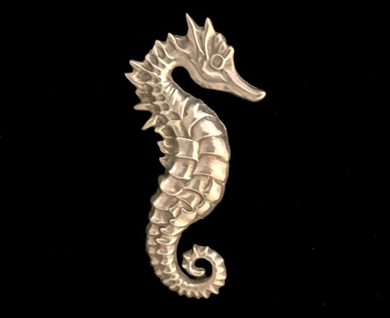 Sterling Seahorse Pin View 2