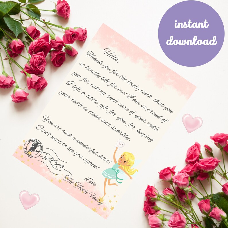 Letter From Tooth Fairy Lost Tooth Printable