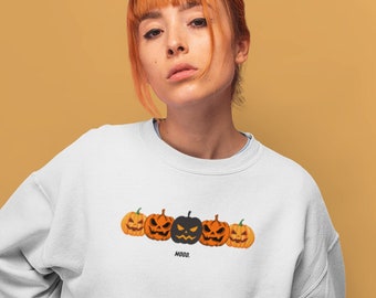 Halloween Crewneck Fall Pumpkin Sweater Halloween Sweater Fall Shirt Spooky Season Fall Sweatshirt Jack O' Lantern Shirt Funny Halloween