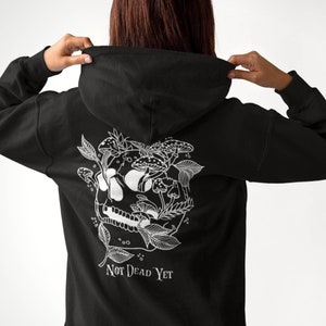 Skeleton Hoodie Gothic Hoodie Sweatshirt Skull Hoodie Men Mushroom Hoodie Gothic Clothes Spooky Season Magic Mushroom