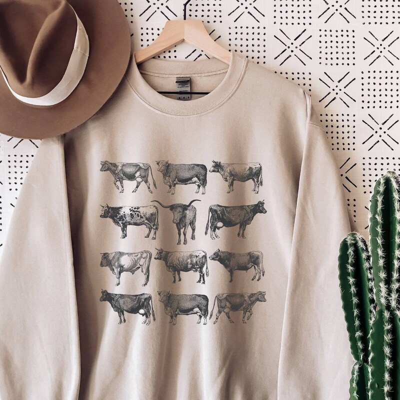 Western Cattle Brands Print Buttoned Cardigan Sweater main image 1