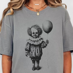 Horror Shirt, Comfort Colors Halloween Shirt, Halloween Tee, Halloween Horror, Creepy Doll, Spooky Season Shirt, IT Clown, Scary Movie Shirt