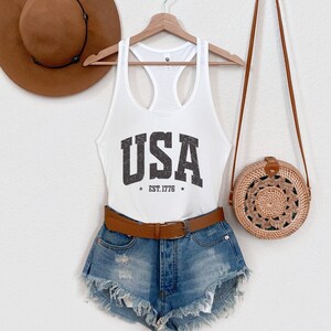 4th of July Tank Top, Retro USA Tank Top, Fourth of July Shirt, 4th of July Womens Tank, USA Shirt, 4th of July Shirt, Vintage 1776 Tank