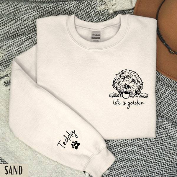 Personalisierte Goldendoodle Sweatshirt, benutzerdefinierte Golden Doodle Geschenke, Doodle Mom Sweatshirt, Doodle Dog Mom, Doodle Dad, Dog Mom Crewneck