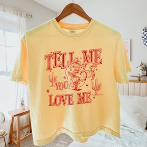 Western Cropped Graphic Tee Rodeo Crop Top Cowgirl Aesthetic Shirt 90s Country Festival Outfit Country Concert Tshirt Comfort Colors Boxy