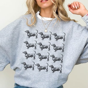 Sudadera Dachshund, Regalos para perros Weiner, Mamá Doxie, Sudadera Daschund, Perro Wiener, Ropa Dachshund, Regalo Dachshund, Vintage Dog Crewneck