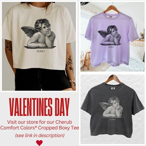 Light Academia-kleding, Valentijnsdagsweater, Cherub Angel-shirt, XOXO-sweater, Dark Academia, Alt-kleding, Valentijnssweater afbeelding 10