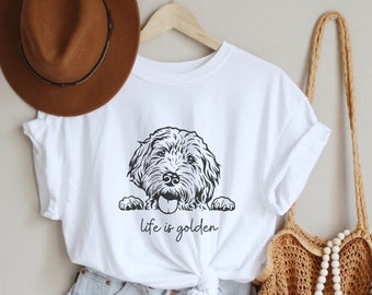 Goldendoodle, Golden Doodle Shirt, Life is Golden, Hundemama-Shirt, Doodle-Shirt, Goldendoodle-Geschenke, Hunde-Papa-Shirt, Doodle-Hund, Hunde-T-Shirt