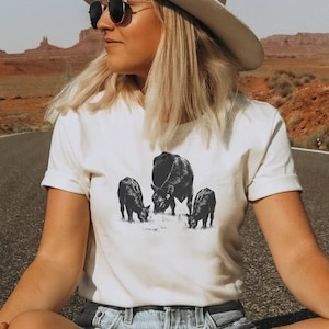 Camiseta gráfica occidental, camisa de vaca, camisa occidental, camiseta de vaca, regalos de vaca, ropa occidental, camisa de vaquera, camisas de campo, camisetas gráficas para mujeres