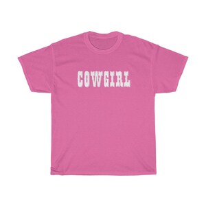 Pink Cowgirl Shirt Hot Pink Shirt Western Shirt Women Pink Cowgirl Costume Trendy Graphic Tee Y2K Shirt Western Clothing Cowgirl Outfit image 8