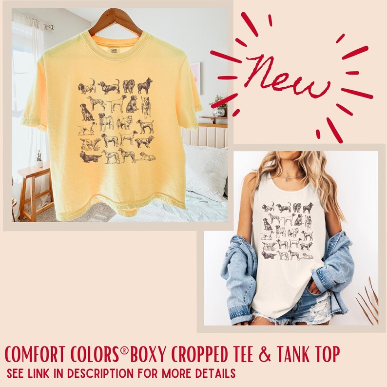 Vintage Dog Shirt Comfort Colors® Tshirt with dog Dog Mom Shirt Dog Breed Shirt Dog Mom Gift Dog Lover Shirt Gift for dog lovers image 8