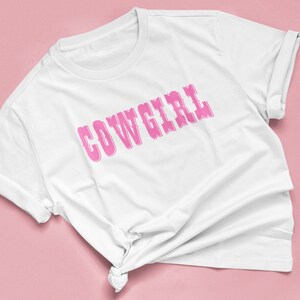 Pink Cowgirl Shirt Hot Pink Shirt Western Shirt Women Pink Cowgirl Costume Trendy Graphic Tee Y2K Shirt Western Clothing Cowgirl Outfit image 5