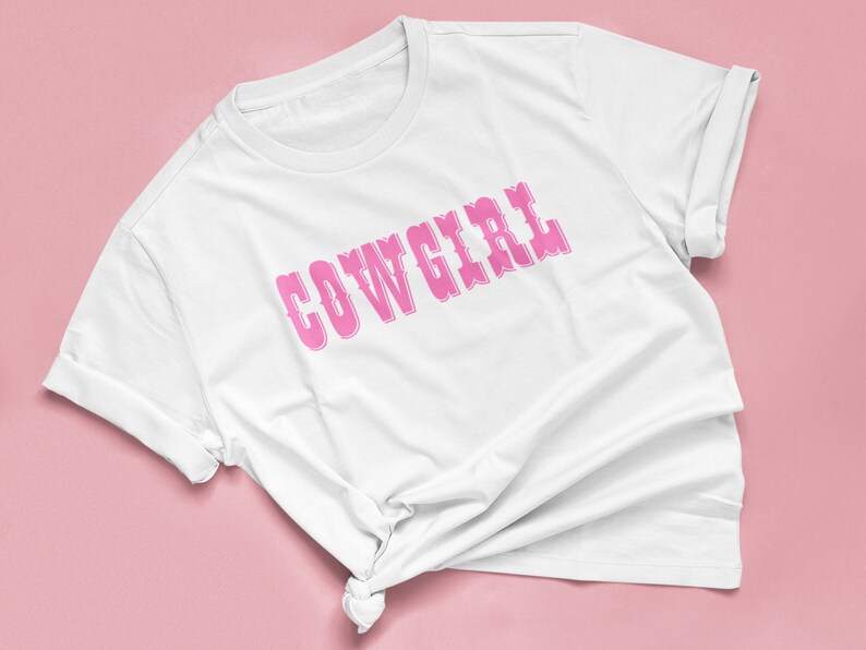 Pink Cowgirl Shirt Hot Pink Shirt Western Shirt Women Pink Cowgirl Costume Trendy Graphic Tee Y2K Shirt Western Clothing Cowgirl Outfit image 5