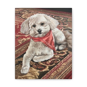 Print of Original Art | Bichon Frise | Bichon Painting | Pet Portrait | Oil Painting Print | Hand Painted Dog Print | Gift Idea| Dog Art