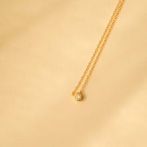 Neyla Halskette 14-Karätige Halskette, Layeringkette aus Sterlingsilber mit Anhänger und Zirkoniastein