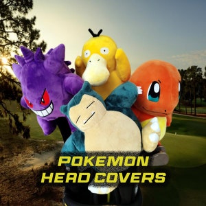 Pokemon Driver & FW Head Cover | Golf Head Cover | Plush Golf Head Cover | Golf Gift | Snorlax Charmander Gegnar Psycduck Plush Head Cover
