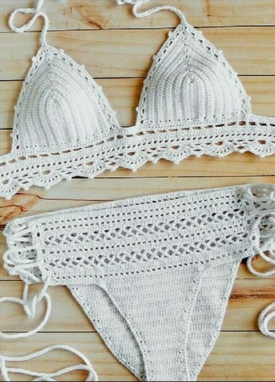 Crochet Bikini Top Crochet Swimsuit For Women Knit Swimwear Etsy